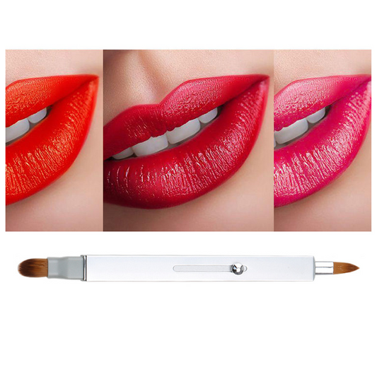 Portable Retractable Nylon Lip Brush Makeup