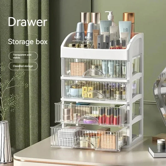 Makeup Organizer Box Drawer Jewelry Storage Boxs Cosmetic Organizer Transparent Multi-layer Multi-functional Desktop Organizer